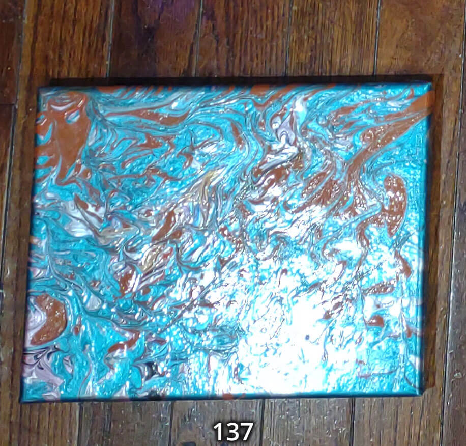 An 8x10 paint pour piece